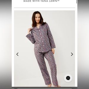 Liberty London - Maternity 2pc - Floral Elastic Pajama Pants & Shirt Set XS 0/2
